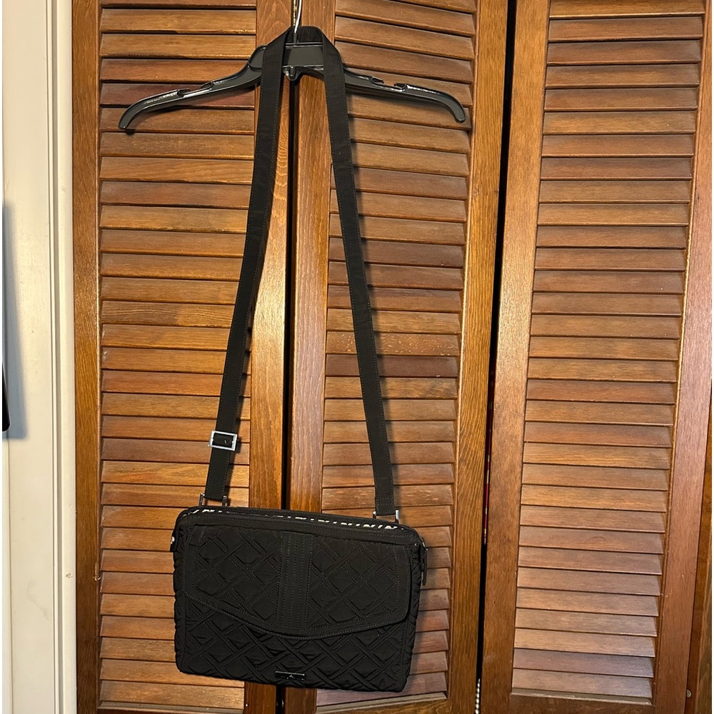 Vera Bradley black fabric crossbody